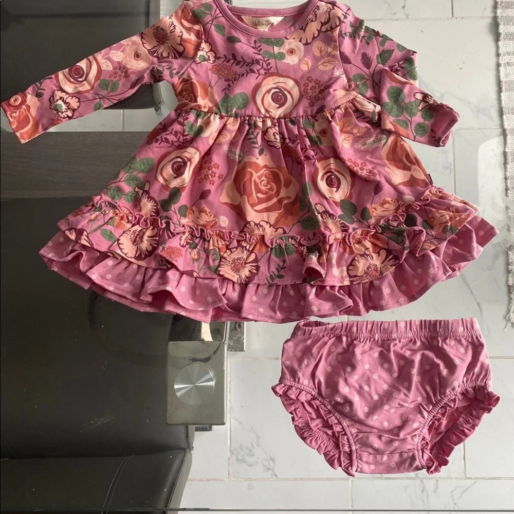 Matilda Jane 12-18M Dress and Diaper Cover